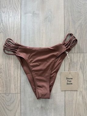 Stone Fox Swim Strappy Bikini Bottoms